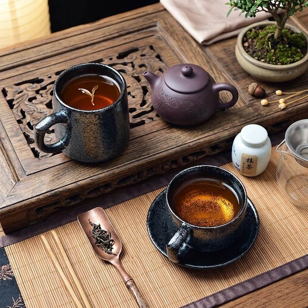 Tea Ceremony and Daily Life: Finding Stillness with a Tenmoku Tea Cup