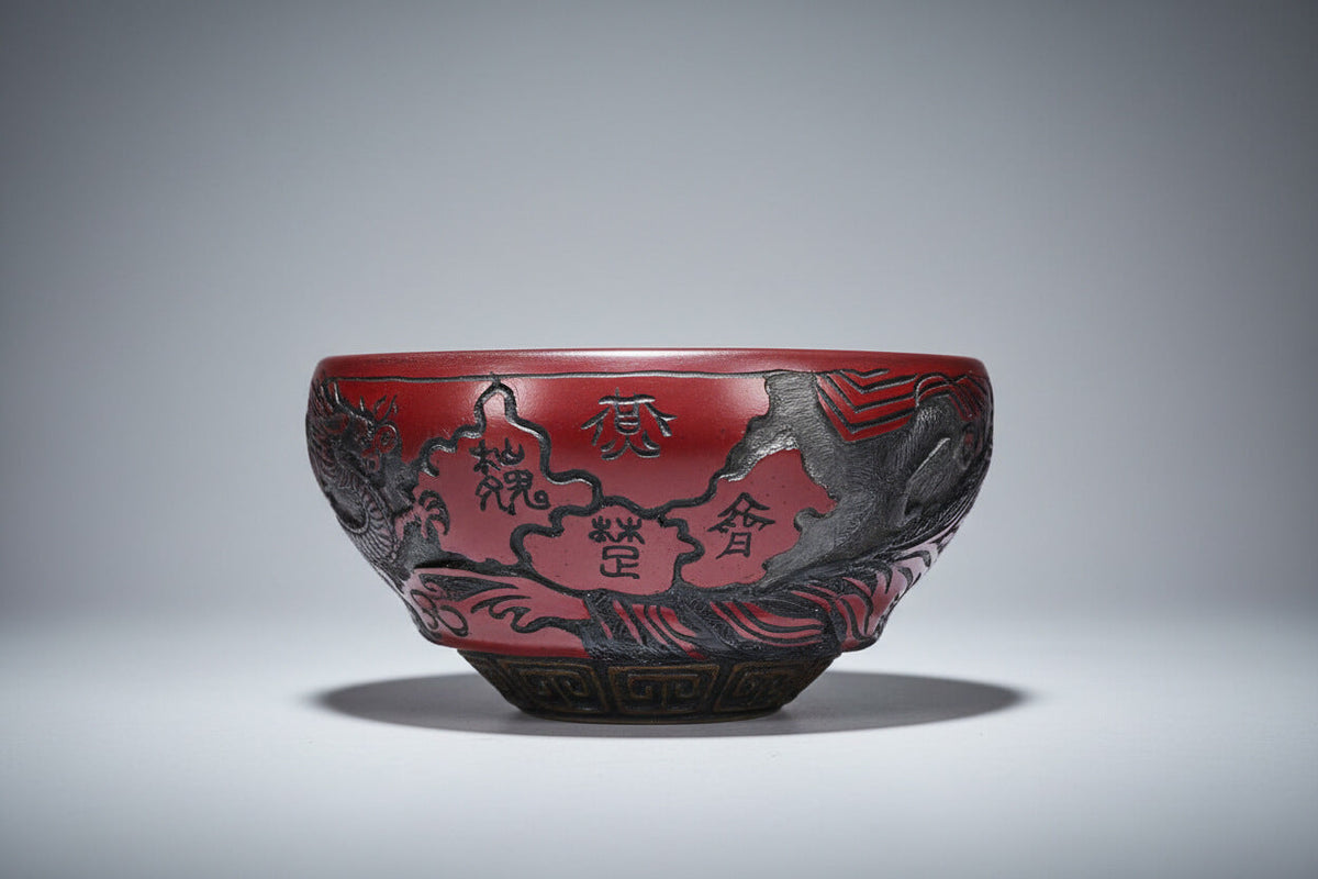 High end Personalized Hand-Carved Porcelain Tea Cup