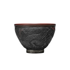 Carved Porcelain Tea Bowl - Dragon