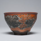 Carved Porcelain Tea Cup - Half Buddha Whole Self