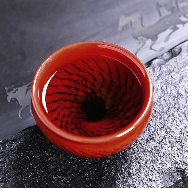 Spiral Jian Zhan Tenmoku Tea Cup