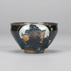 Carved Porcelain Tea Bowl - Elephant