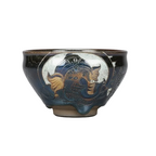 Carved Porcelain Tea Bowl - Elephant