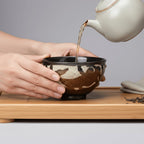 Carved Porcelain Tea Bowl Arowana