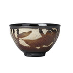 Carved Porcelain Tea Bowl Arowana