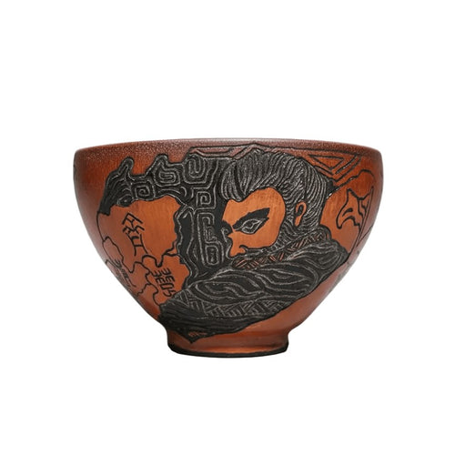 Carved Tea Cup Qin Shi Huang, the First Emperor