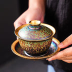 Golden Tenmoku Jian Zhan Tea Set
