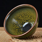 Tenmoku Match Green Tea Cup