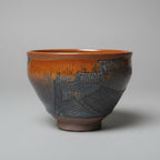 Hand Carved Porcelain Tea Cup Countryside Cottages
