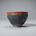 Hand Carved Porcelain Tea Cup Countryside Cottages