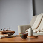 Hand Carved Porcelain Tea Cup Countryside Cottages