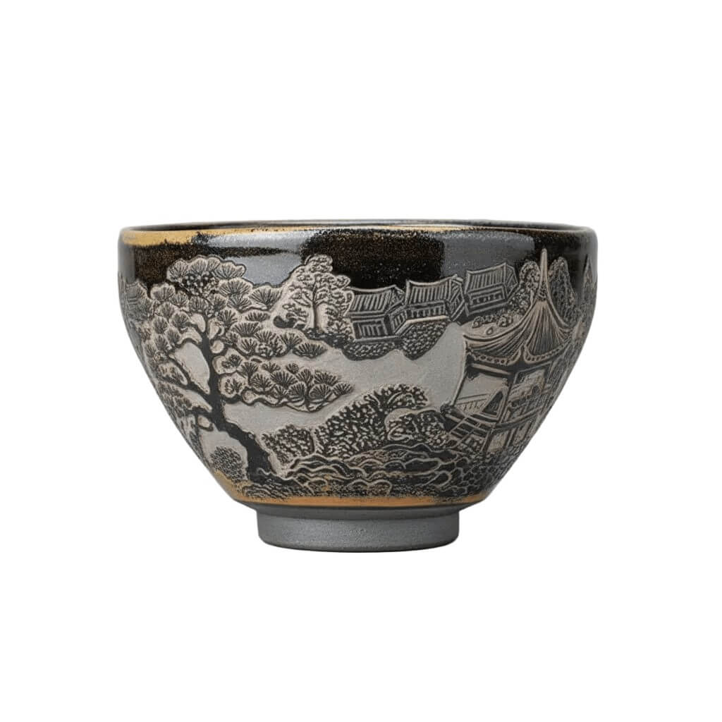 Hand-Carved Porcelain Tea Cup Home Decor Decorative Bowl