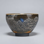 Hand-Carved Porcelain Tea Cup Home Decor Decorative Bowl