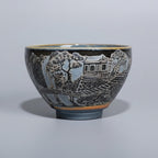 Hand-Carved Porcelain Tea Cup Home Decor Decorative Bowl