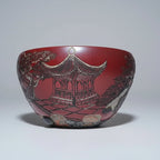Hand-Carved Porcelain Tea Bowl -Toast to the Moon