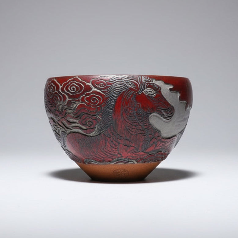 Hand-carved Porcelain - Dragon and Horse
