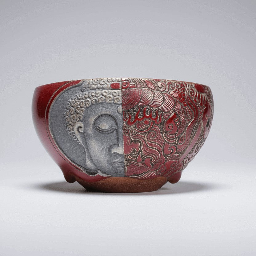 Hand-carved Porcelain Between Angel and Demon