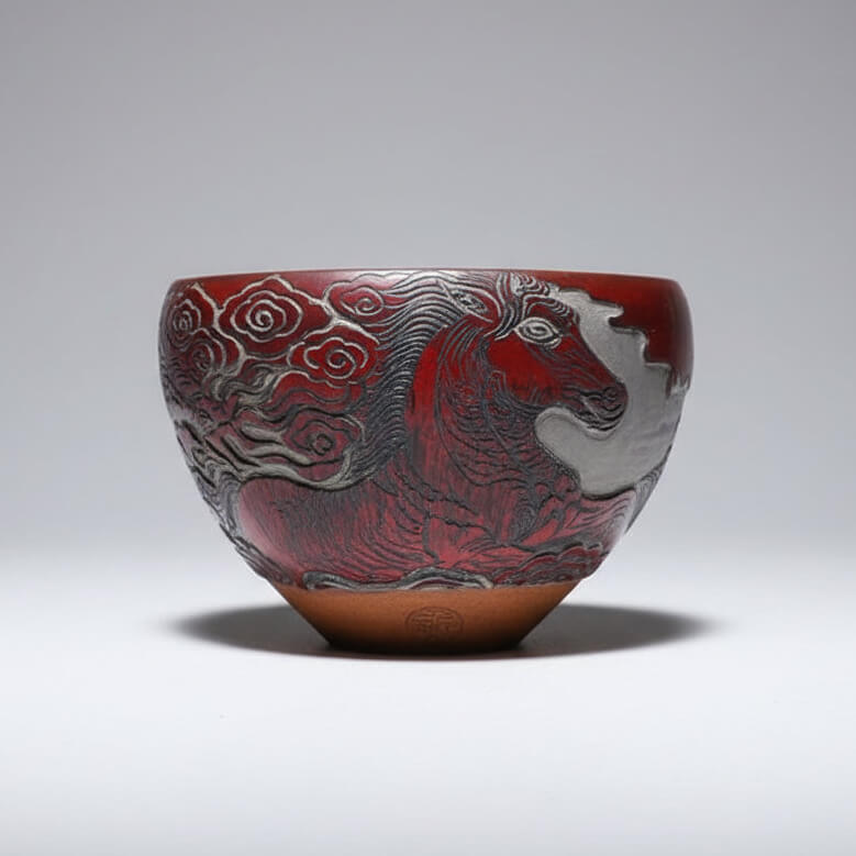 Hand-carved Porcelain - Dragon and Horse