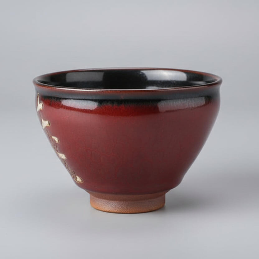 Hand Carved Ceramic Decorative Bowl Bull OX