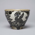 Hand Carved Porcelain Tea Cup Fly Dragon