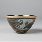 Hand Carved Ceramic Decorative Bowl Dragon Turtle