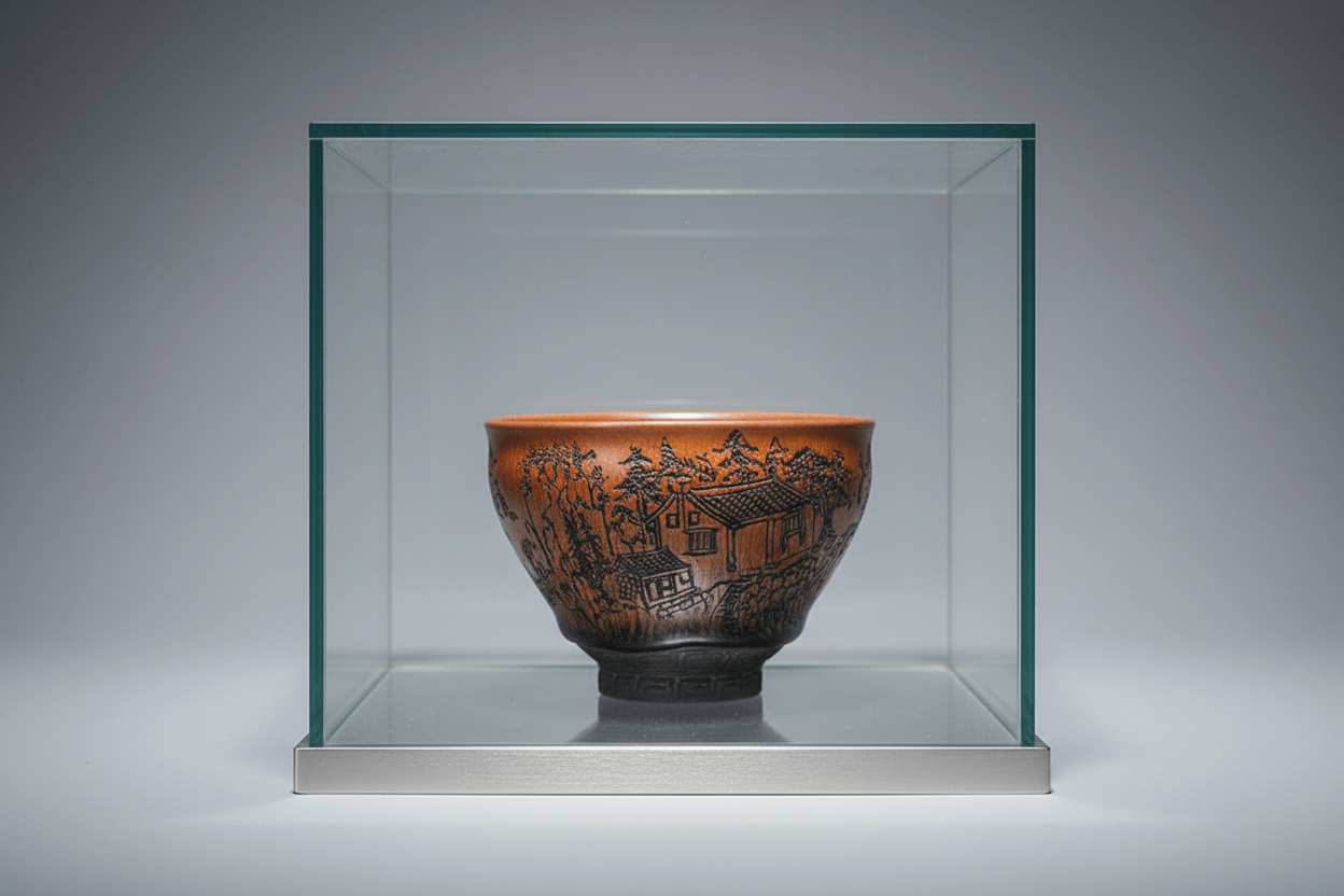 Hand Carved Ceramic Decorative Bowl -Village Life