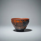 Hand Carved Ceramic Decorative Bowl -Village Life