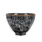 Hand Carved Ceramic Tea Bowl Dragon