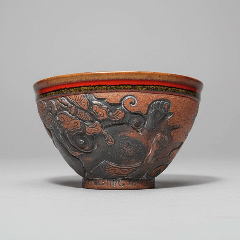 Hand Carved Porcelain Bowl Sgraffito Girl The Illusion of Form