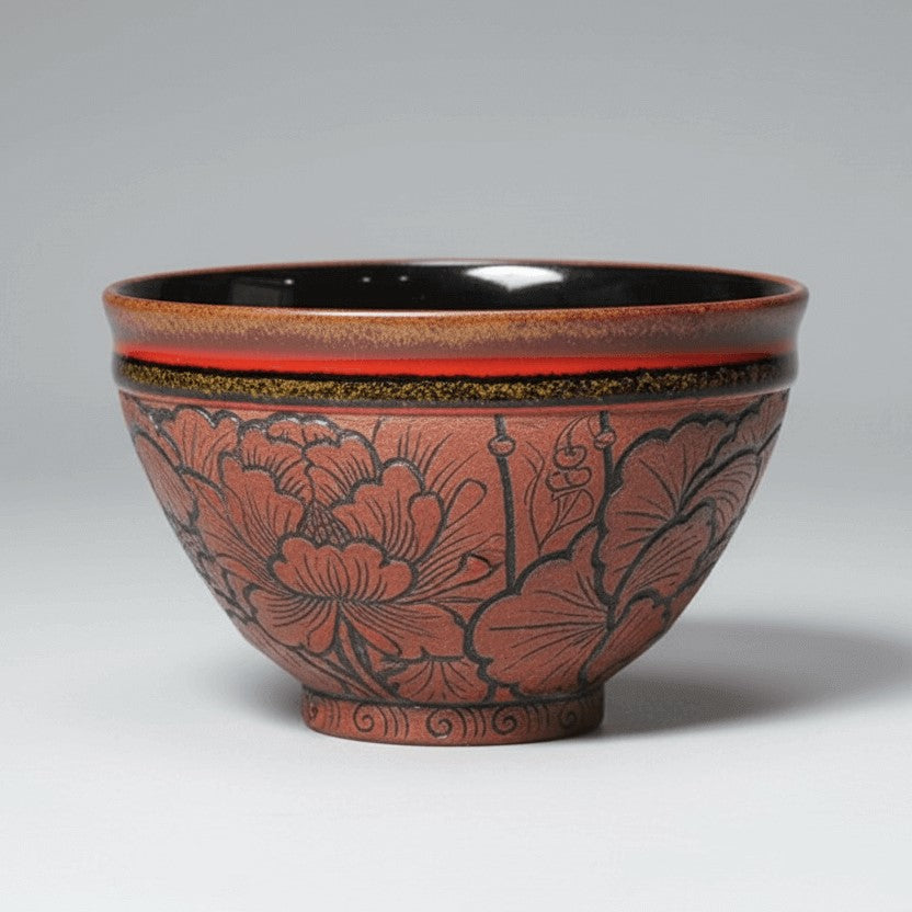 Hand Carved Porcelain Bowl Sgraffito Girl The Illusion of Form