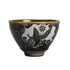 Hand Carved Porcelain Tea Cup Kun Peng