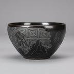 Hand Carving Tea Bowl First Emperor of China Qin Shi Huang