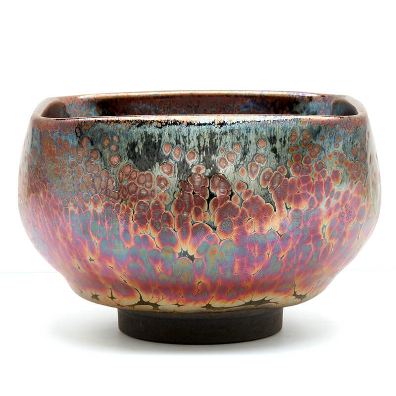 Handmade Square Tenmoku Tea Cup