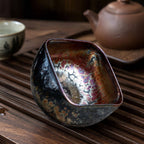 Square Jian Zhan Tenmoku Tea Cup