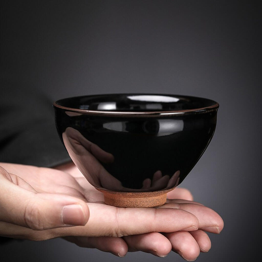 Celestial Night - Jian Zhan Tenmoku Black Gold Glazed Tea Cup