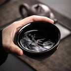 Celestial Night - Jian Zhan Tenmoku Black Gold Glazed Tea Cup