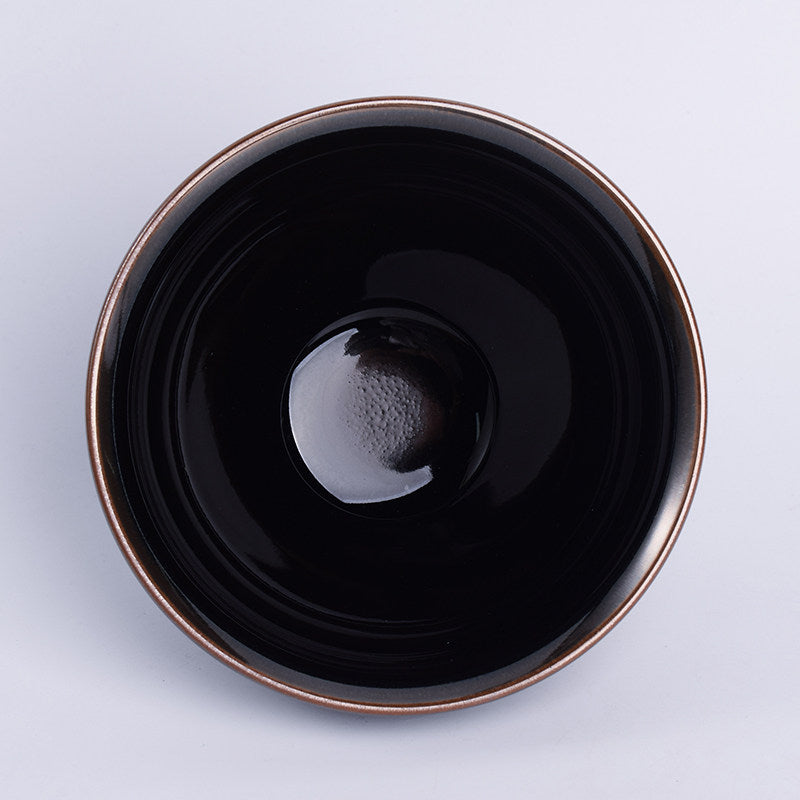 Celestial Night - Jian Zhan Tenmoku Black Gold Glazed Tea Cup
