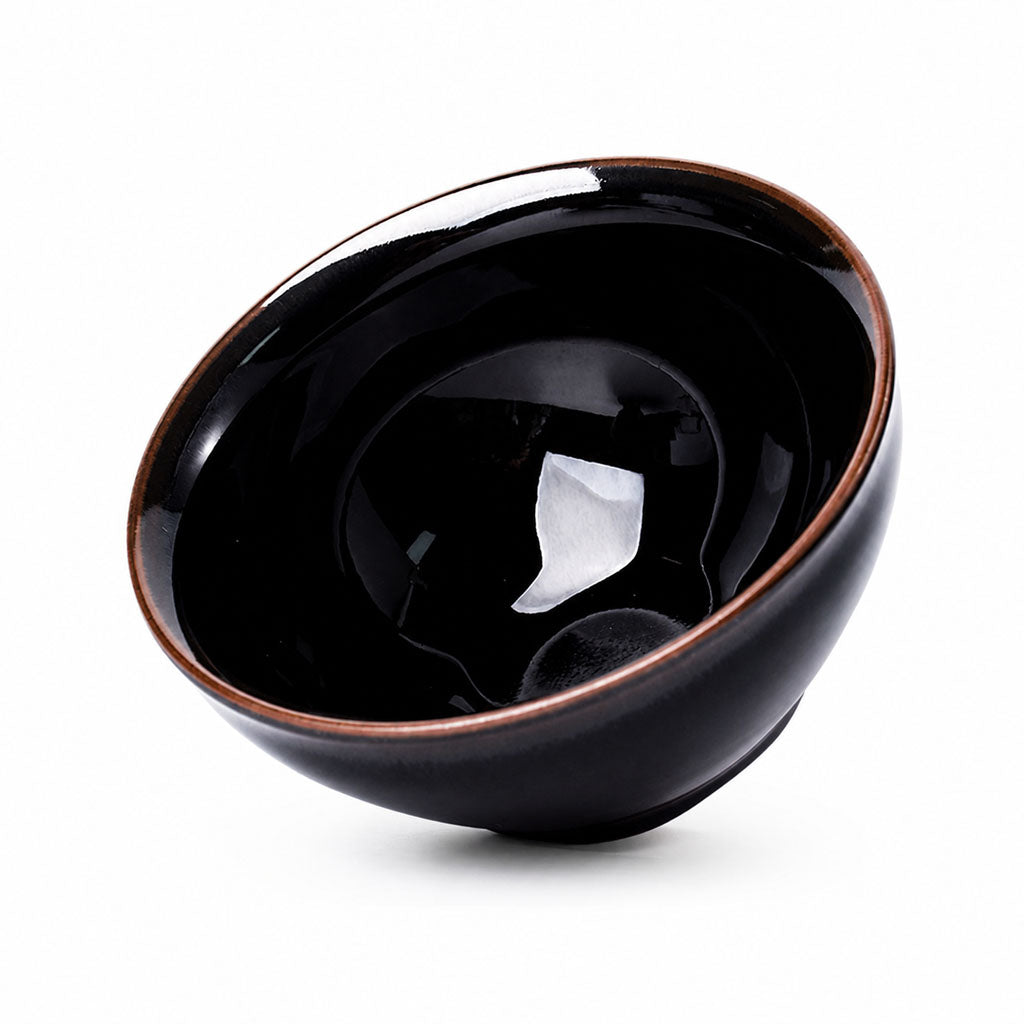 Celestial Night - Jian Zhan Tenmoku Black Gold Glazed Tea Cup