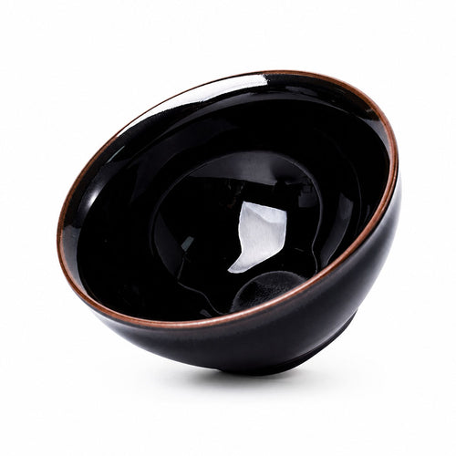 Celestial Night - Jian Zhan Tenmoku Black Gold Glazed Tea Cup