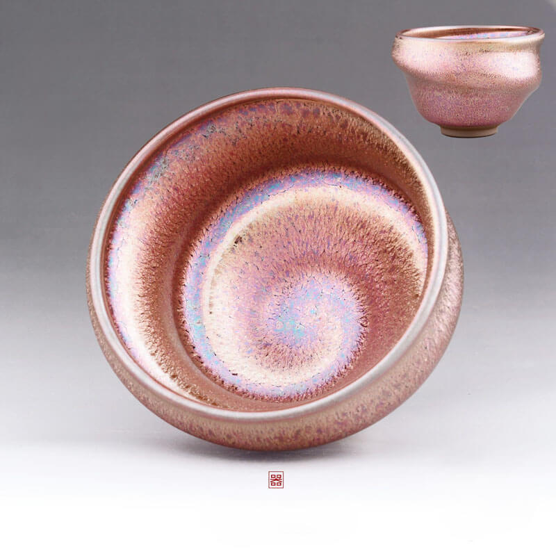 Colourful NiuNiu Jian Zhan Tenmoku Chawan Tea Cup