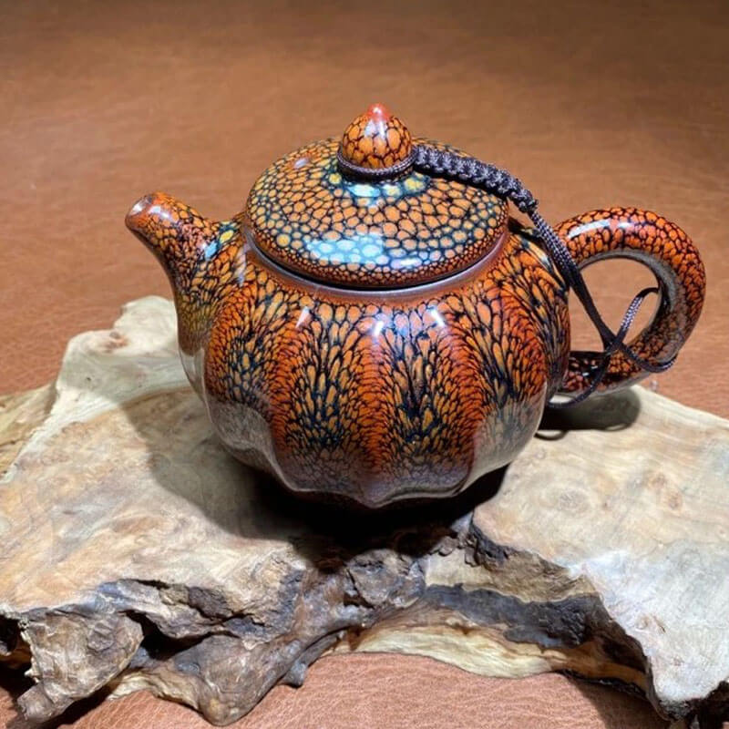 Partridge Jian Zhan Tenmoku Lantern Teapot