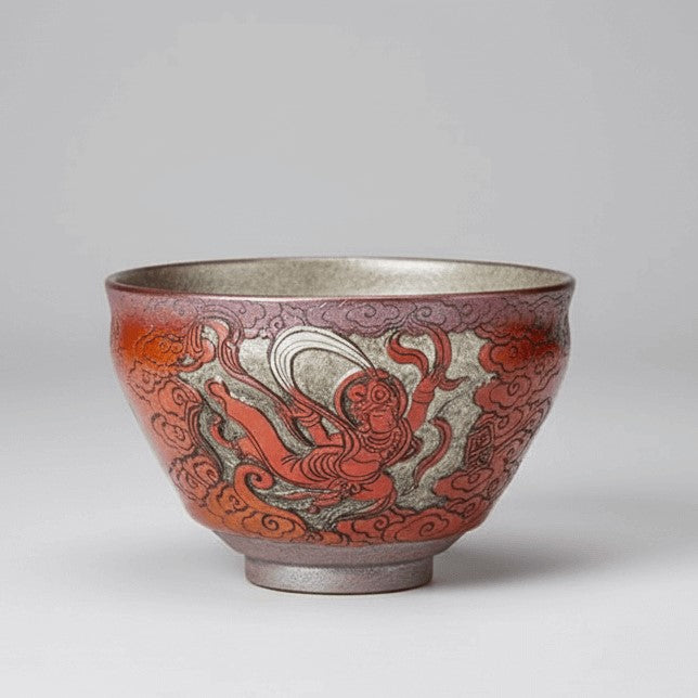 Porcelain Carved Ancient Buddhist Caves Celestial dancers