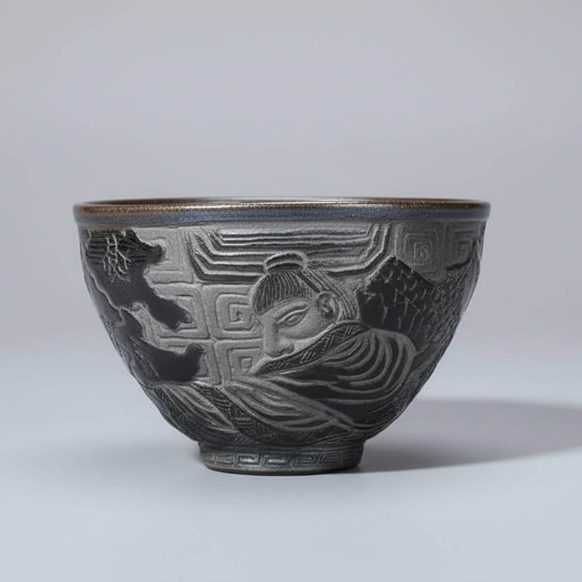 Porcelain Carving First Emperor of China Qin Shi Huang