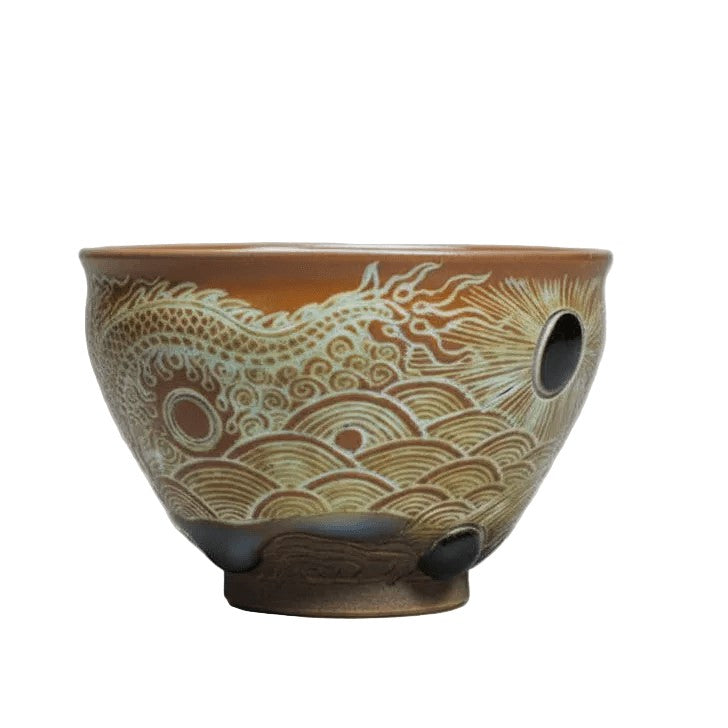 Porcelain Carving Golden Dragon