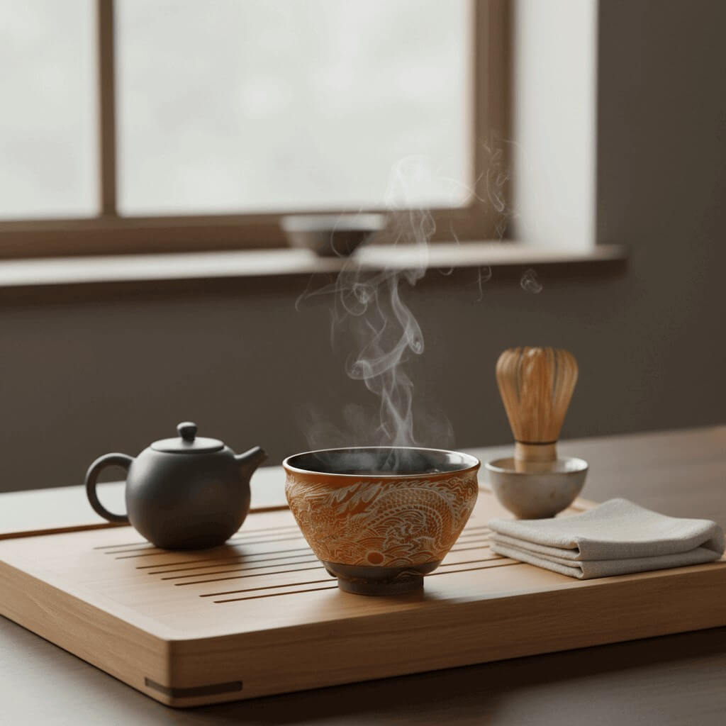 Porcelain Carving Golden Dragon