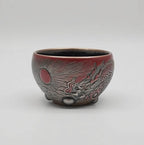 Porcelain Carving Nine-Pearl Red Dragon