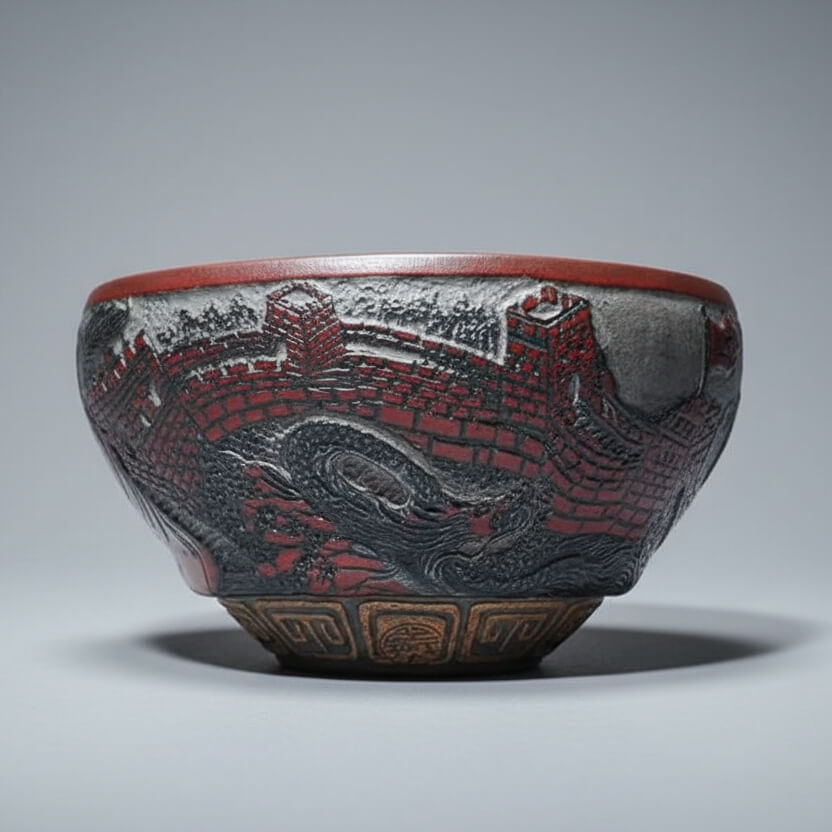 Porcelain Engraving Decorative Bowl