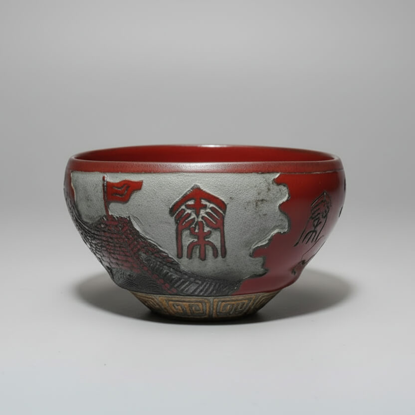 Porcelain Engraving Decorative Bowl