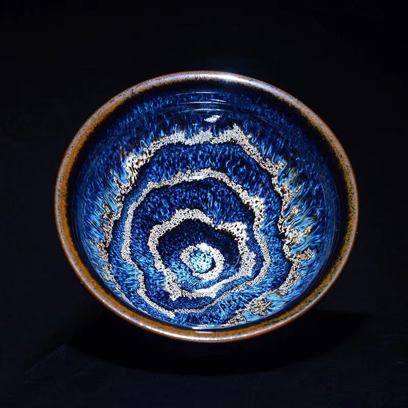 Snow Coiling Dragon Tenmoku Jian Zhan Tea Cup
