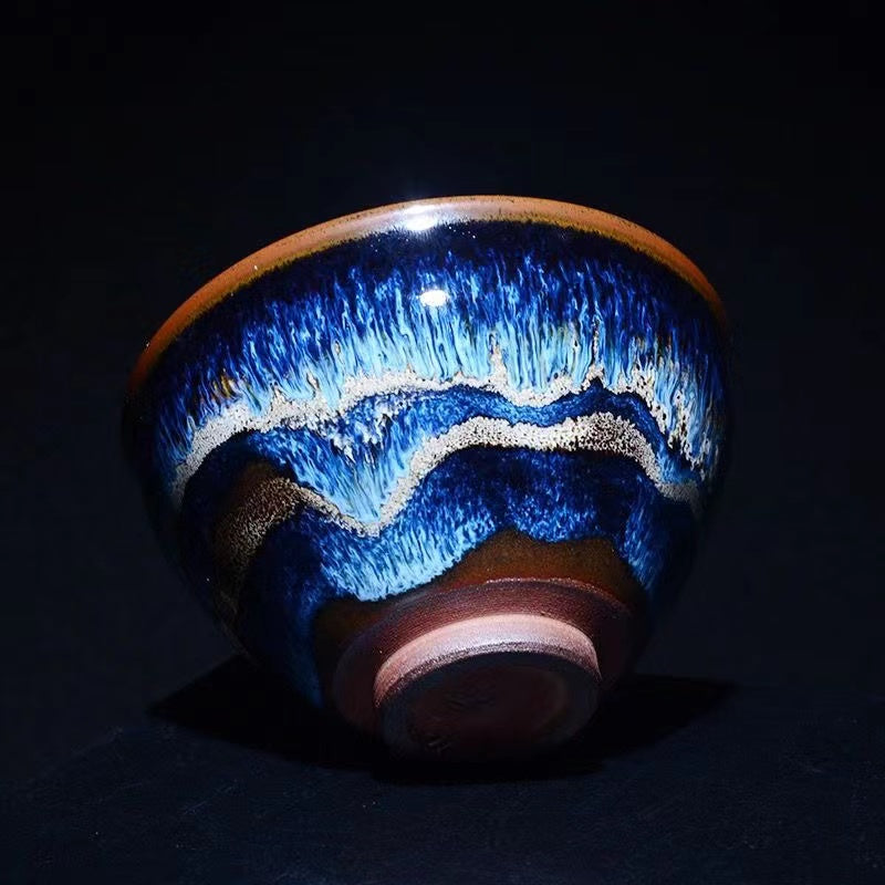Snow Coiling Dragon Tenmoku Jian Zhan Tea Cup